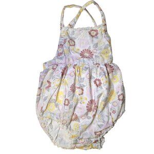 Dylan & Abby Baby One Piece Summer Wrap Straps Buttons Snaps Overalls 6-9 Months